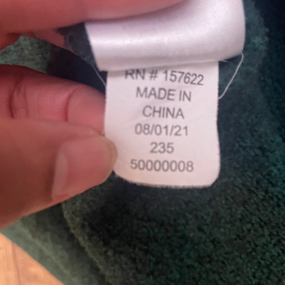 Eddie Bauer Men's Green Quarter Zip Fleece Pullover Sweater‎ XL - Picture 5 of 8